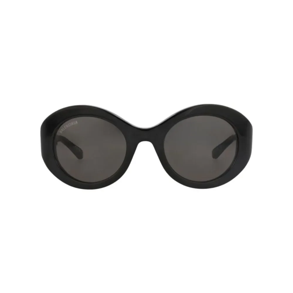 Balenciaga Round-Frame Acetate Sunglasses Black Womens